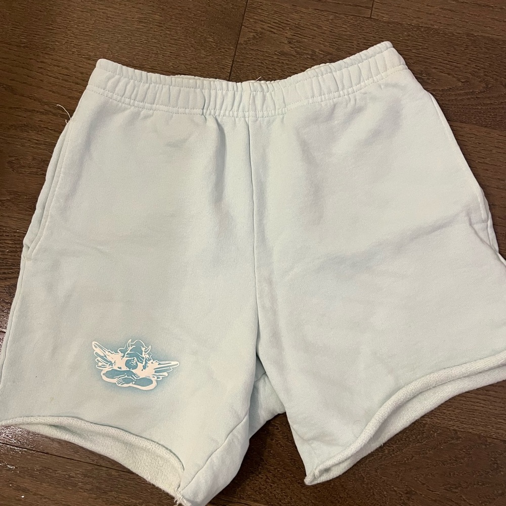 Boys Lie Sky Blue Angel Graphic Shorts